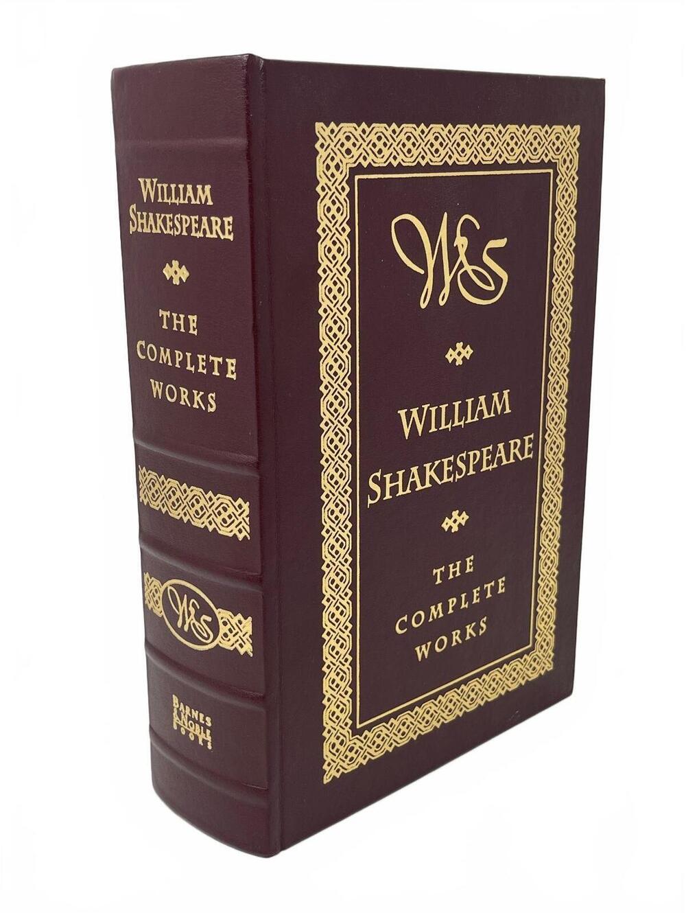 William Shakespeare The Complete Works Leather Bound Decorative Spine Barnes